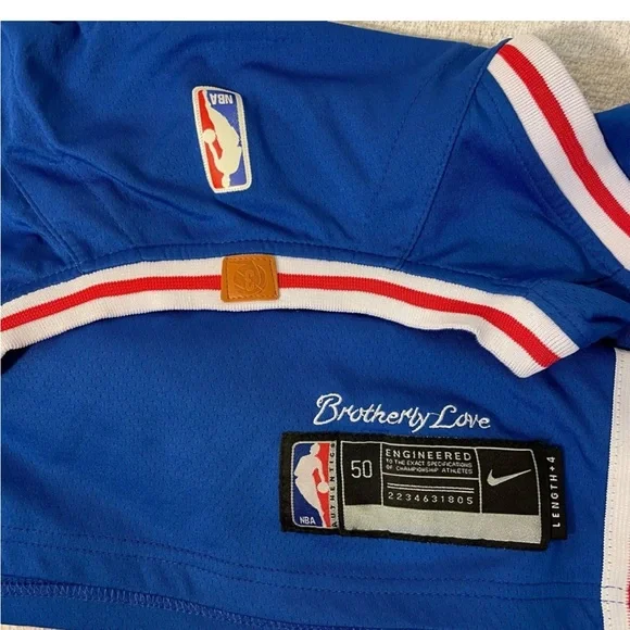 Red white and blue Philadelphia 76ers NBA Jersey. Ben Simmons. Nike - Picture 8 of 11